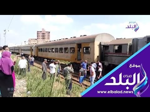 صدي البلد | خروج قطار عن القضبان بمحطة شبين الكوم