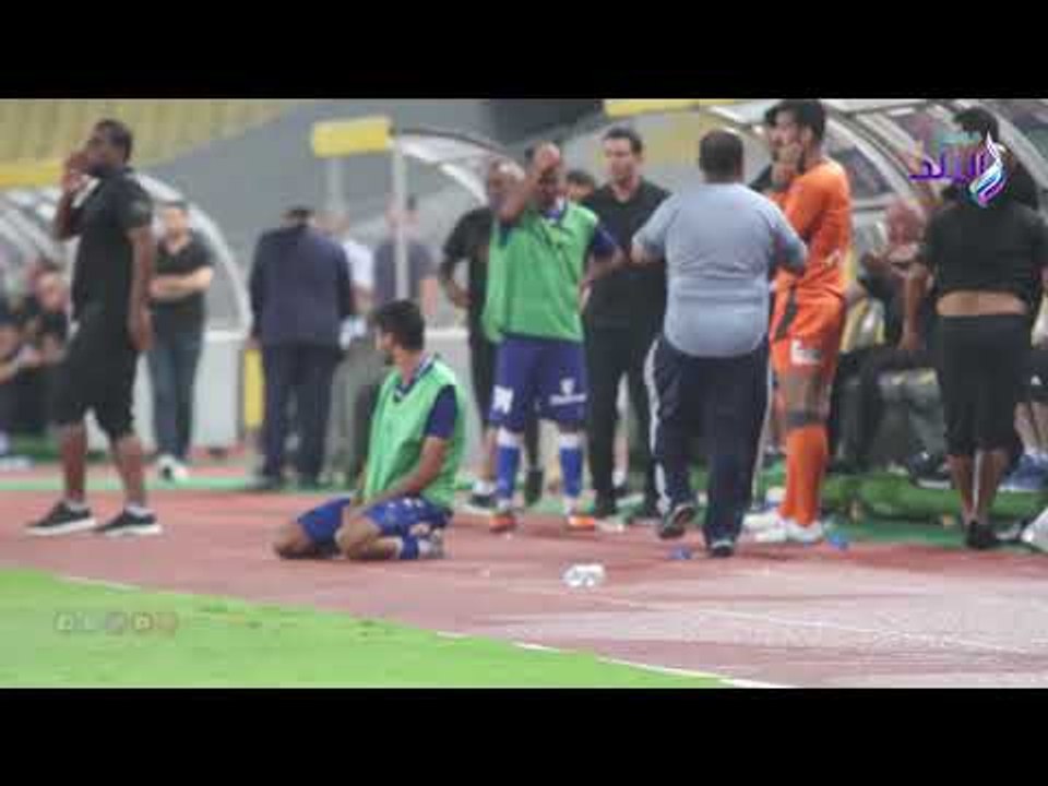 صدى البلد | رد فعل جهاز سموحة عقب إهدار ركلة الجزاء أمام الزمالك