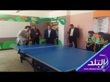 صدي البلد | وزير التعليم العالي يلعب تنس الطاولة مع تلميذ بمدرسة في سوهاج