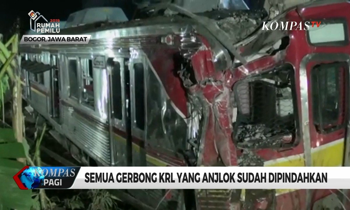 Semua Gerbong KRL yang Anjlok di Bogor Sudah Dipindahkan