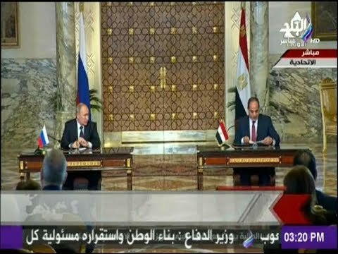 شاهد..الرئيسان السيسي وبوتين يشهدان التوقيع على إعطاء إشارة البدء في مشروع الضبعة النووي