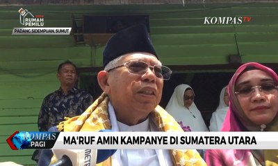Ditemani Menantu Jokowi, Ma'ruf Amin Kampanye di Sumatera Utara