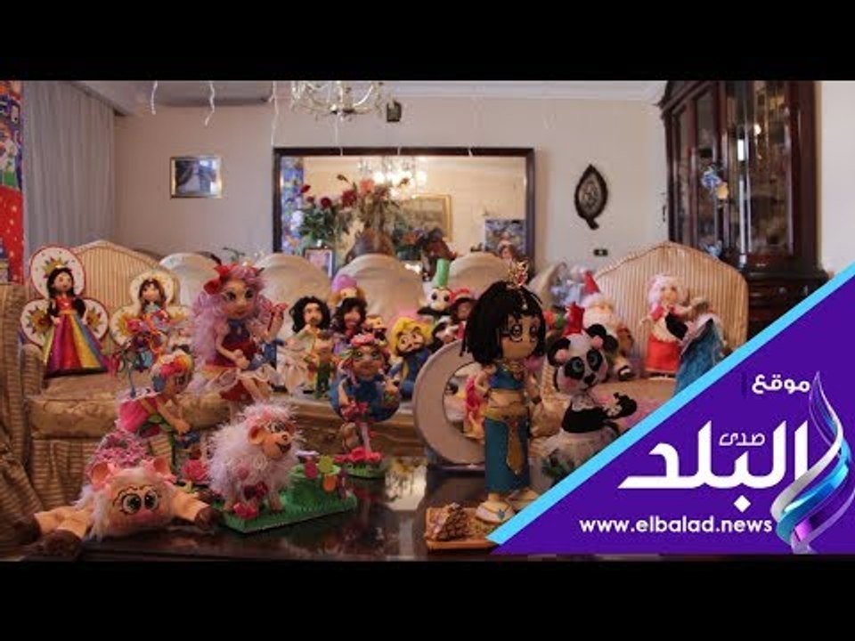 بوجي وبكار ورشيدة.. غادة تحترف صناعة عرائس الفوم الملون