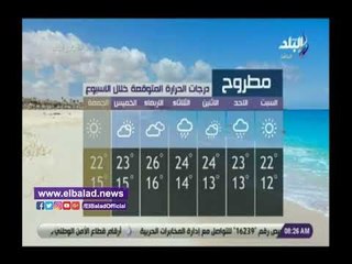 صدى البلد | تعرف على درجات الحرارة المتوقعة خلال الأسبوع