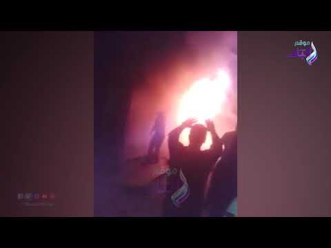 صدي البلد | اللقطات الأولى لحريق محل بشارع الجامع بإمبابة