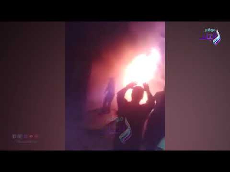 صدي البلد | اللقطات الأولى لحريق محل بشارع الجامع بإمبابة