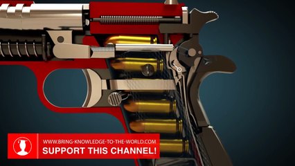 How a gun (Colt M1911) works! (Animation)