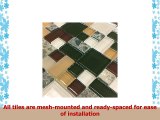 Autumn Garden GPS01 Yellow Green Burgundy Puzzle Glass Stone Backsplash Mosaic Tile for