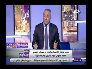 صدي البلد | أحمد موسى: 750 مليون جنيه خسائر مصنع حديد حلوان و4 مليار ديون للكهرباء والغاز