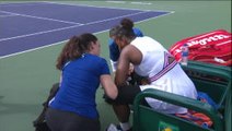 TENNIS: WTA Indian Wells: Muguruza bt S. Williams (6-3 1-0 ret)