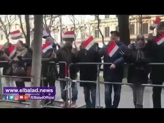 صدى البلد | الجالية المصرية في انتظار مغادرة الرئيس السيسى