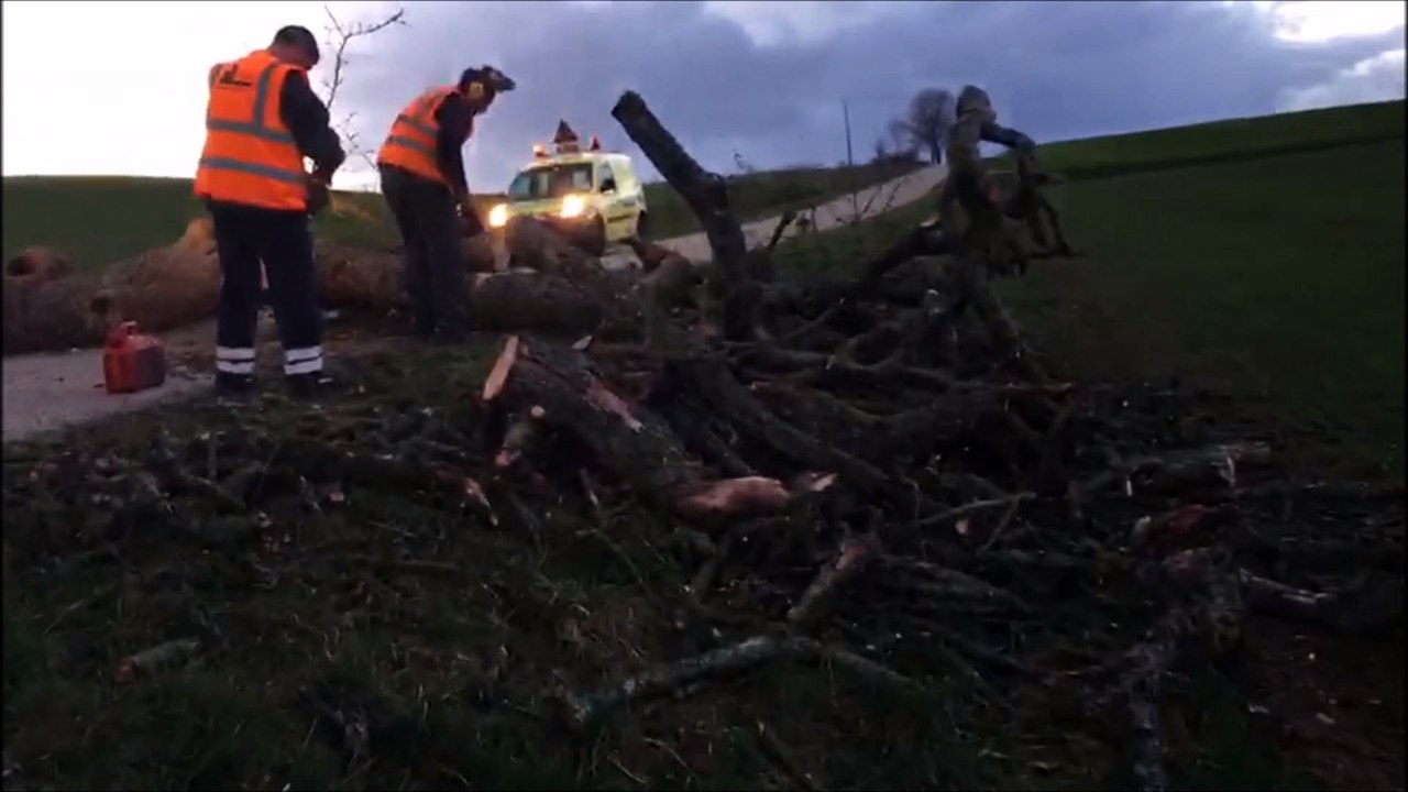 Moselle Nord : gros coup de vent sur la D956