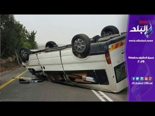 صدي البلد | انقلاب سيارة على كورنيش البحر بالإسكندرية