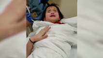 Blind girl, 8, sings to overcome her fears in hospital