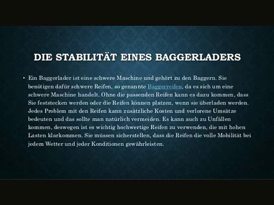 Die Stabilität Eines Baggerladers