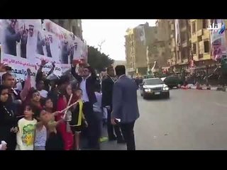 استقبال حافل من اهالي الجمالية للرئيس السيسي وولي العهد السعودي