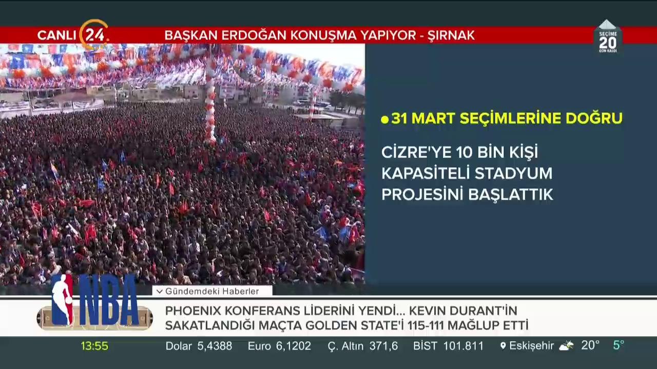 Cumhurbaşkanı Erdoğan Şırnak'ta