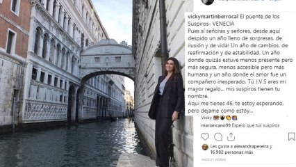 Vicky Martín Berrocal celebra enamorada su cumpleaños