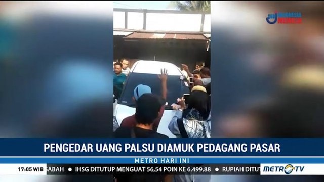 Pengedar Uang Palsu Diamuk Pedagang Pasar Jagalan