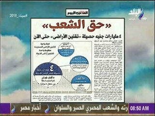 صباح البلد - 4 مليارات جنيه حصيلة  تقنين الأراضى حتى الآن