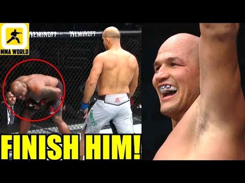 MMA Community Reacts to Crazy fight between Junior Dos Santos vs Derrick Lewis,UFC Wichita Results