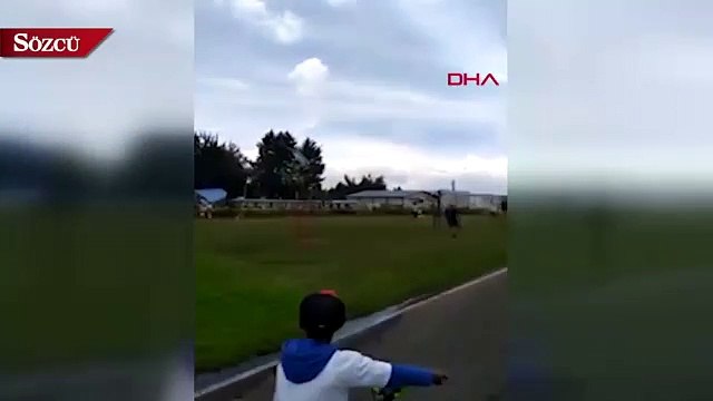 Ekvador'da polis helikopterinin düşme anı amatör kamerada