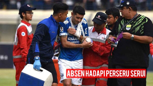 Cedera Kembali Kambuh, Esteban Vizcarra Absen saat Persib Berjumpa Perseru Serui
