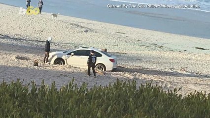 Oops! California Man Gets Car Stuck On Beach After Trying To Impress His Girlfriend