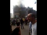 صدى البلد - اللحظات الأولي لإندلاع حريق بنقابة التجاريين والبنك الأهلى بشارع رمسيس