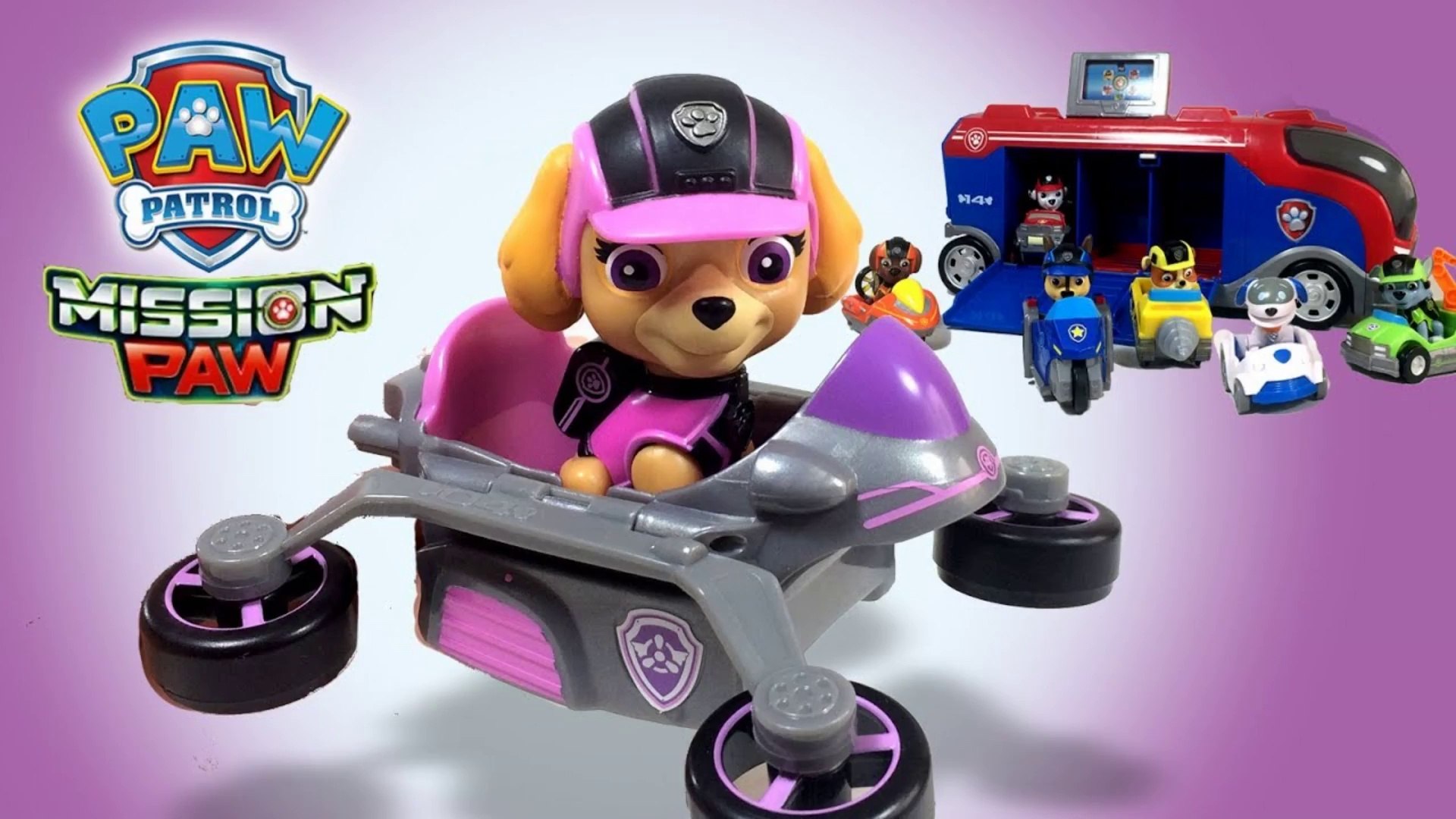Paw Patrol Mission Paw Skye Cycle || Keiths Toy Box - video Dailymotion