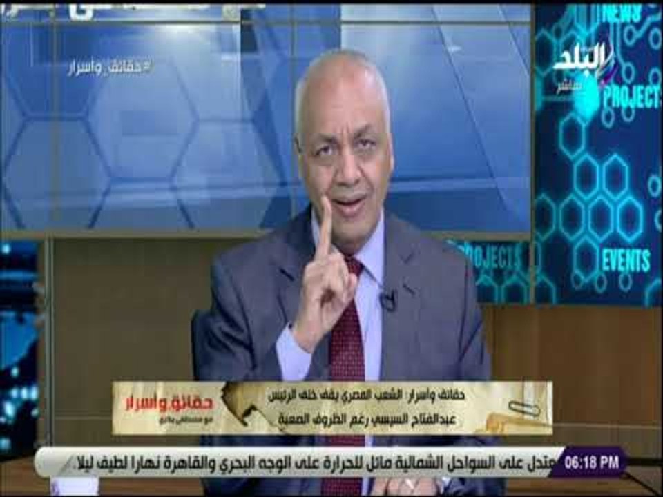 حقائق و أسرار - مصطفى بكري: الشعب المصري يقف خلف الرئيس السيسي رغم الظروف الصعبة