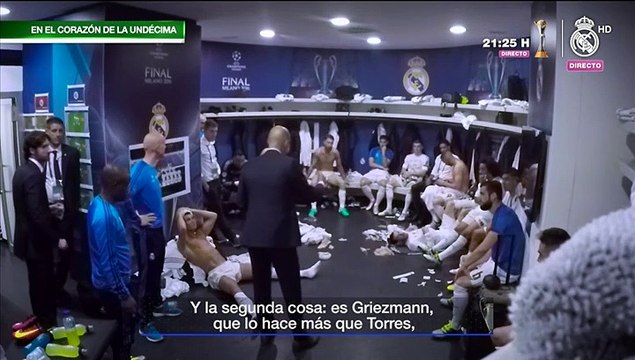 La charla de Zidane a los jugadores del Real Madrid en la final de la Champions 2016