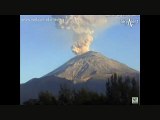 Videos de las  erupciones volcánicas del  Popocatépetl captadas de día