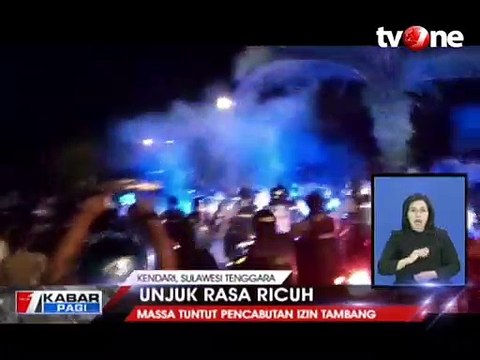 Aksi Unjuk Rasa Pencabutan Izin Pertambangan Berakhir Ricuh