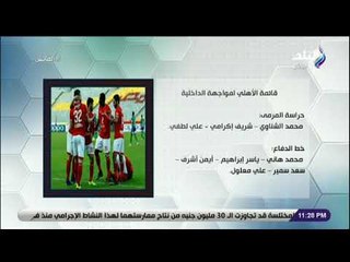 الماتش - شاهد .. قائمة الاهلي أمام الداخليه .. وغياب محمود وحيد بسبب نزلة برد