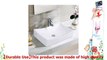Giantex Bathroom Rhombus Ceramic Vessel Sink Vanity Pop Up Drain Modern Art Basin