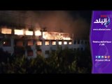 صدى البلد | حريق ضخم يلتهم باخرة سياحية بكورنيش المعادي