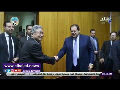 وزير التجارة والصناعة يستقبل وفد رجال الأعمال اليابانيين بحضور رجل الصناعة محمد أبو العينين