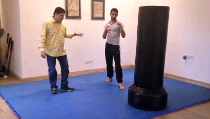 Jump spin Roundhouse kick