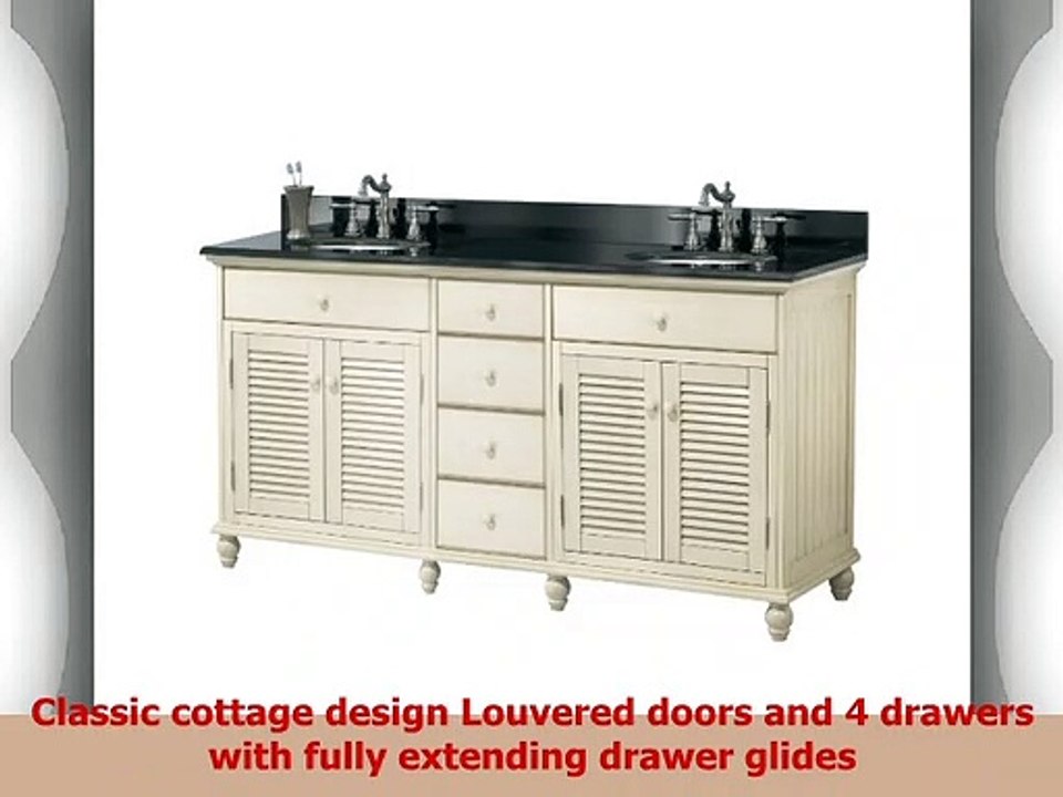 Pegasus CTAA6022D Cottage 60Inch Vanity Premium Antique White