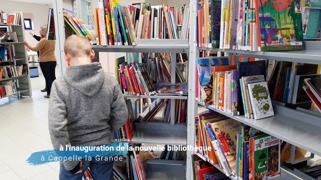 A l'inauguration de la nouvelle bibliothèque à Cappelle la Grande