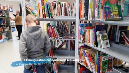 A l'inauguration de la nouvelle bibliothèque à Cappelle la Grande