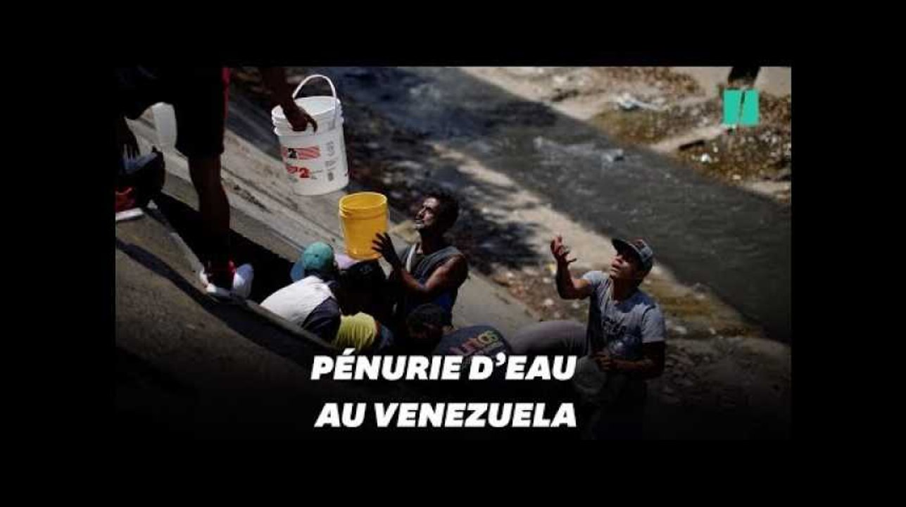 Privés d'électricité, ces Vénézuéliens forcés de recueillir les eaux usées