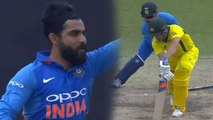 India Vs Australia 5th ODI: Ravindra Jadeja removes Aaron Finch with an absolute peach | वनइंडिया