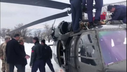 Tunceli'de polis helikopteri zorunlu iniş yaptı, personel sorunsuz tahliye edildi