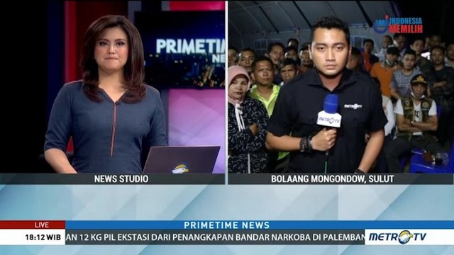 Proses Evakuasi Korban Longsor Tambang Emas di Bolmong