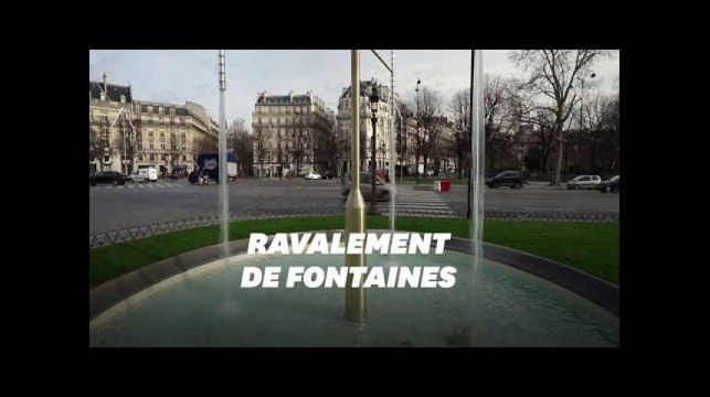 Les nouvelles fontaines installées sur les Champs-Elysées