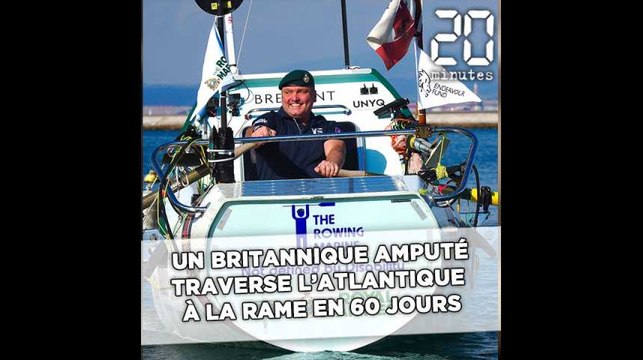 Un Britannique amputé traverse l’Atlantique à la rame en 60 jours