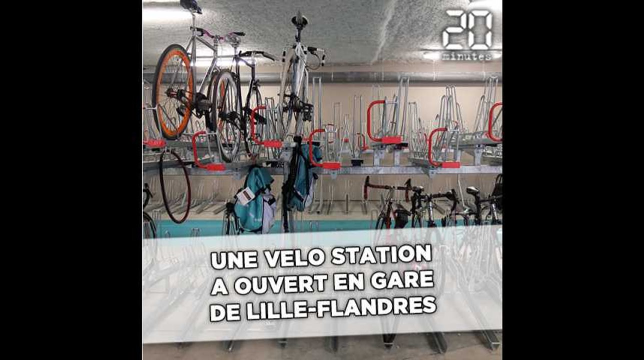 Une vélo station en gare de Lille-Flandres