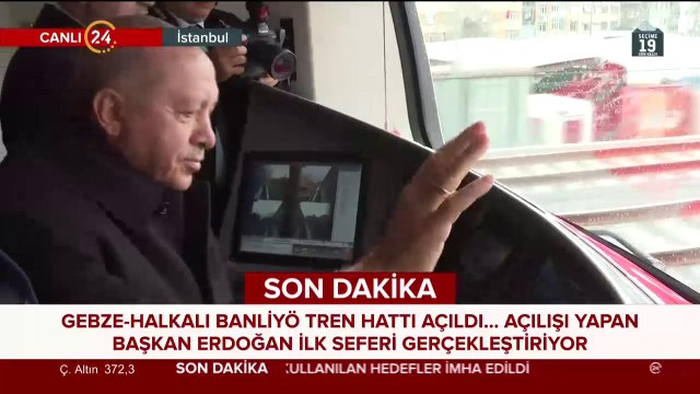 Başkan Erdoğan, Gebze-Halkalı banliyö tren hattının ilk seferini